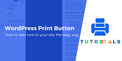 WordPress print button