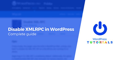 WordPress disable XMLRPC