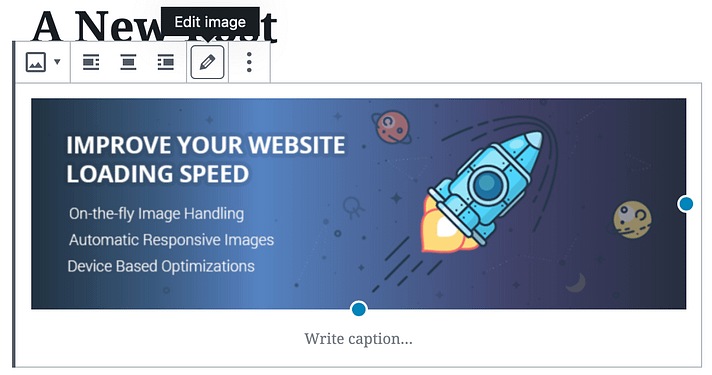 The 'Edit Image' button in WordPress.