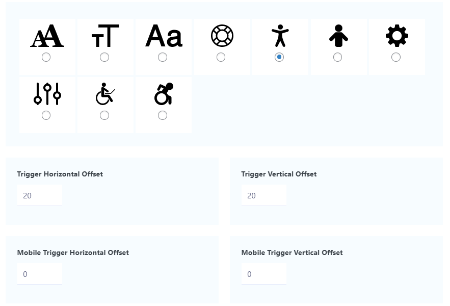 Configuring the accessWidget