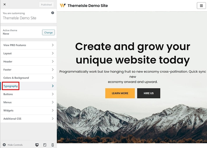 How to cambiar the source in the Neve WordPress theme