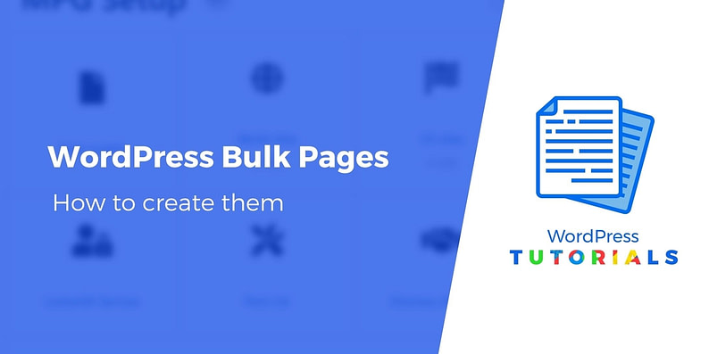 wordpress bulk create pages