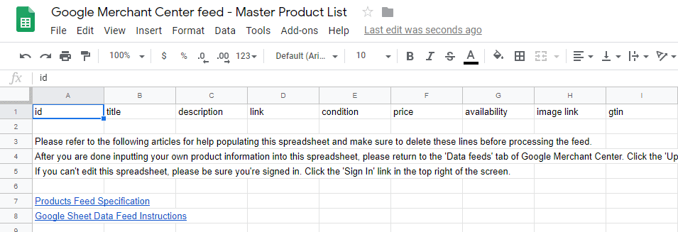 Add WooCommerce products to spreadsheet that you upload to Google Shopping