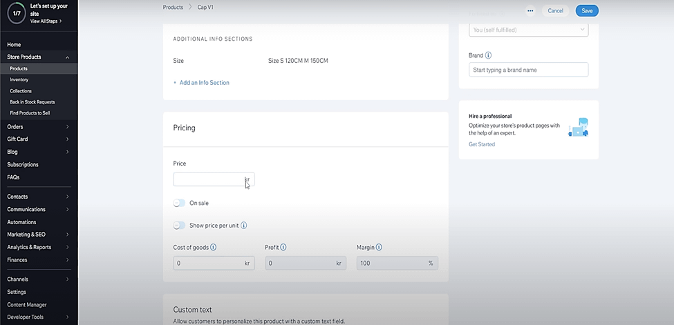 Wix ecommerce