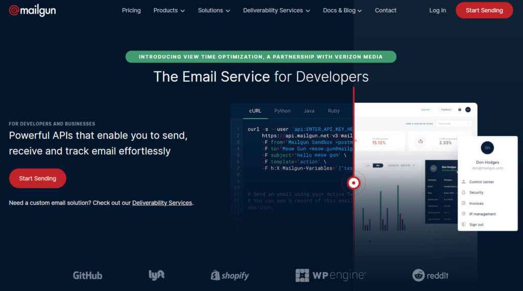 mailgun sandbox not sending email