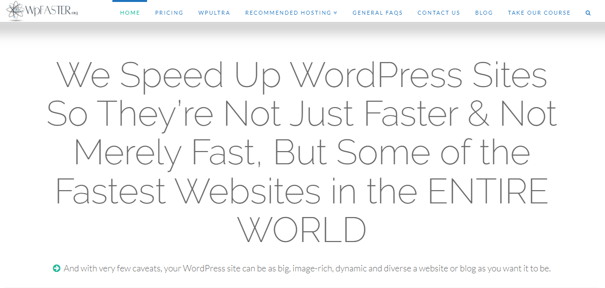 WP Faster WordPress speed optimization services.