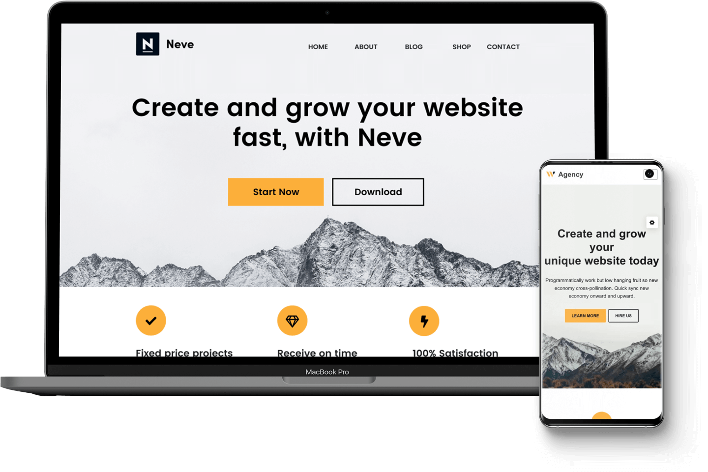 Neve offers a mobile-first approach