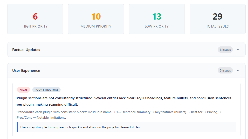 analysis results from freshrank.ai