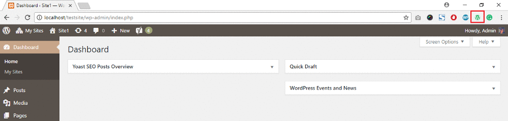 WordPress Admin Bar control
