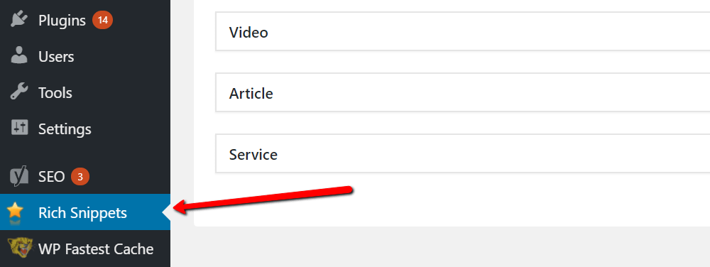 rich snippets plugin tab
