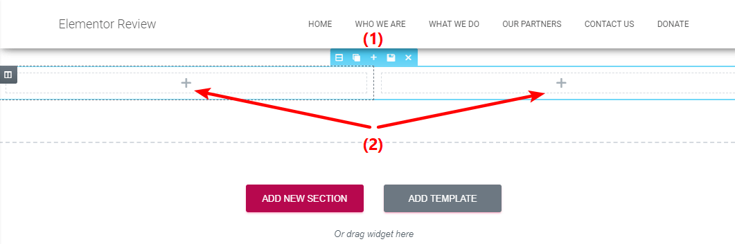 sections vs columns
