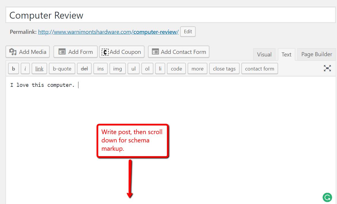 create a blog post