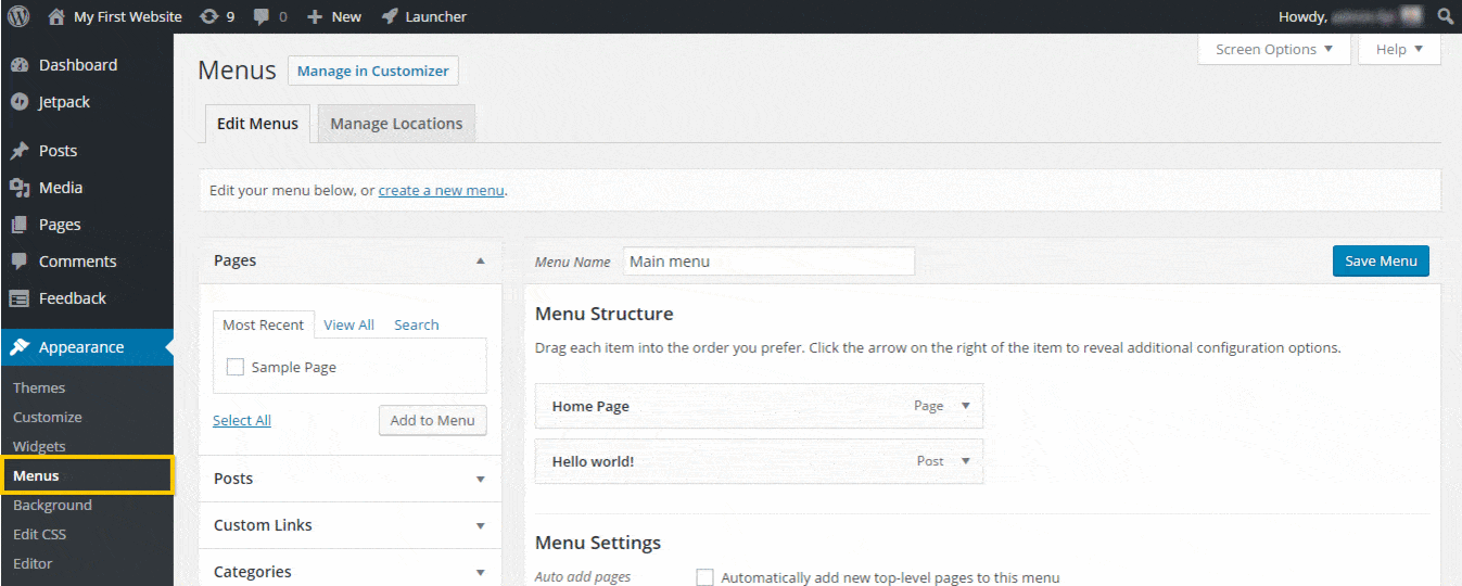 Adding CSS classes to WordPress menus