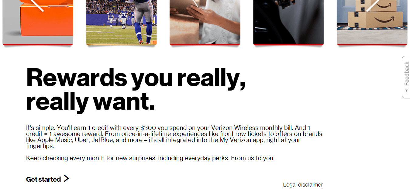 Verizon's rewards system.