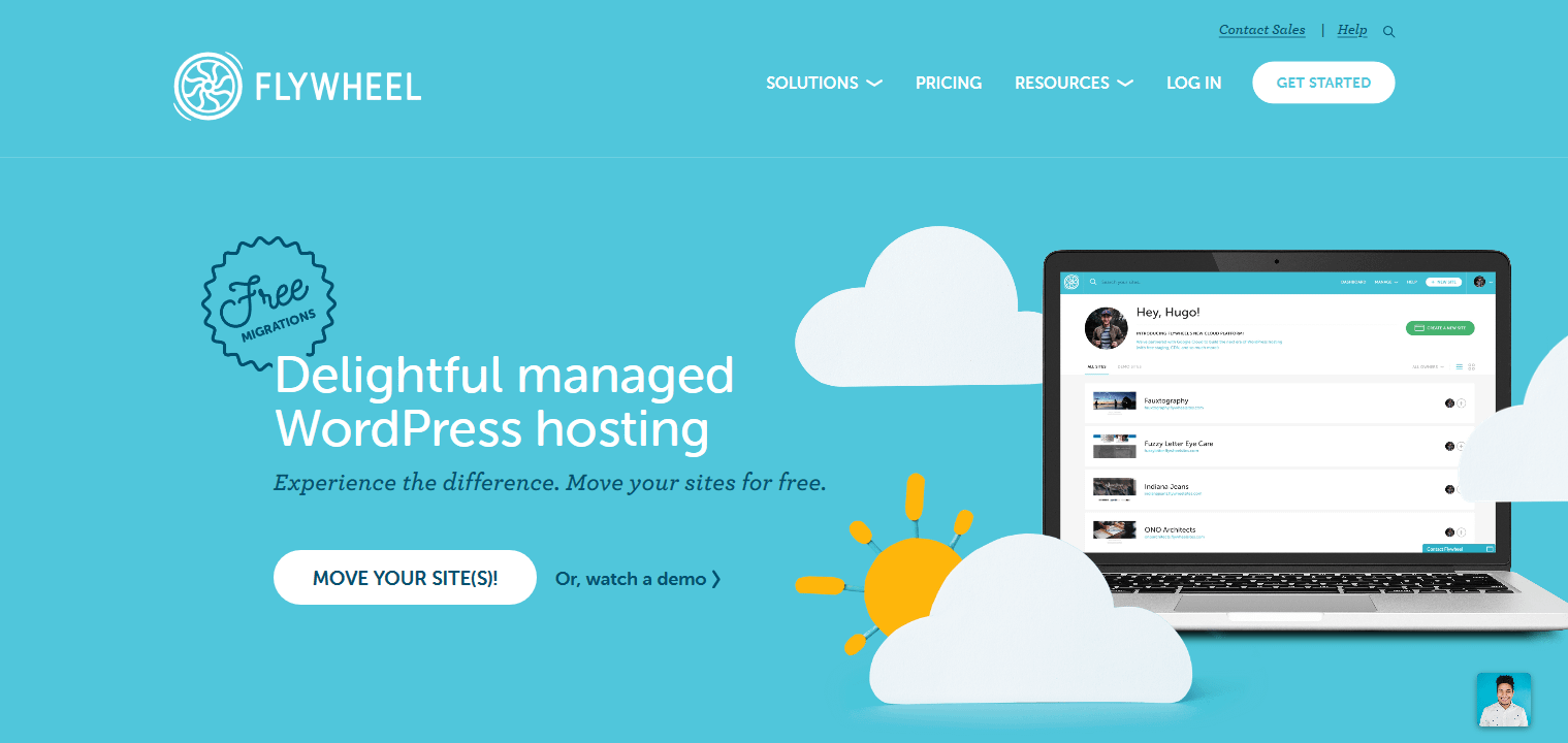 Flywheel landing page