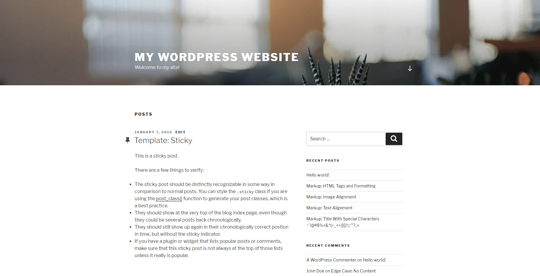 What’s the Difference Between WordPress Themes vs Plugins? #1 Still Good 4 A demo site running the Twenty Seventeen theme.