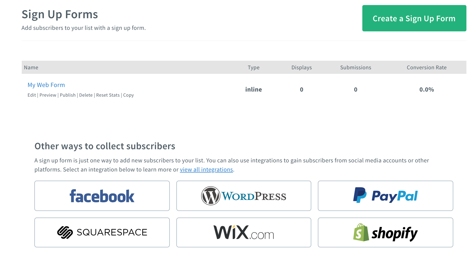 AWeber signup