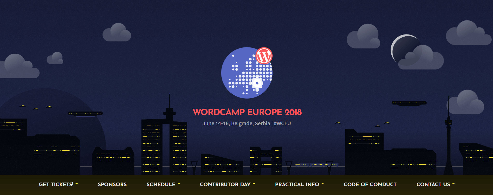 The WordCamp Europe 2018 website.