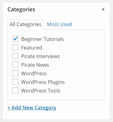 categories add