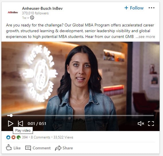 busch LinkedIn videos