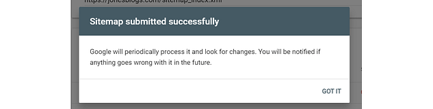 Sitemap Submitted