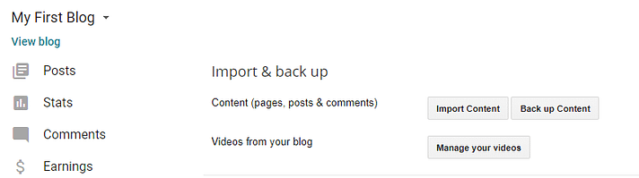 Backing up your Blogger content.