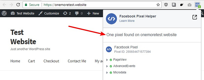 how to test facebook pixel