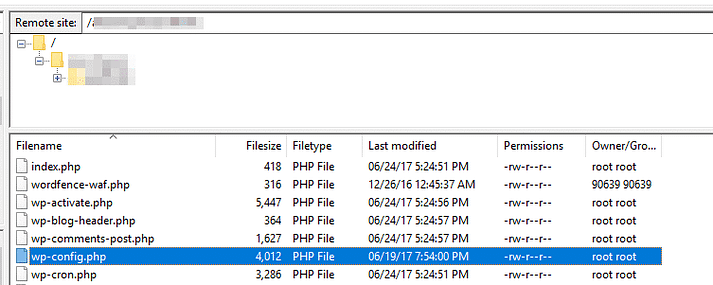 WordPress' root folder.