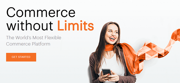 The Magento homepage.