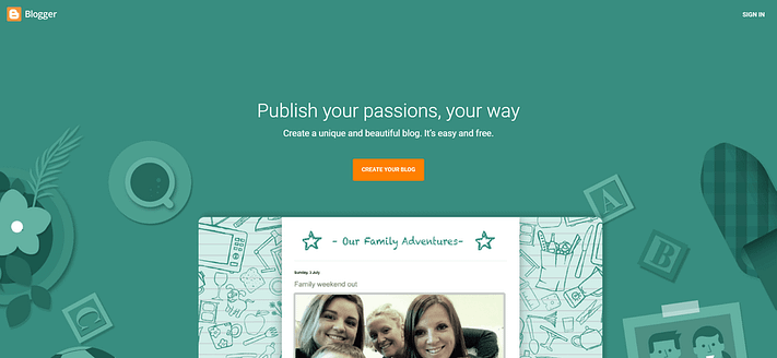 Blogger web sitesi.