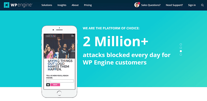 Bluehost VS WP Engine Hosting: Which Is the Best for WordPress? #1 2 WP Engine vs Bluehost: The WP Engine homepage.