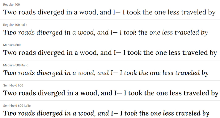 Lora - best Google Fonts