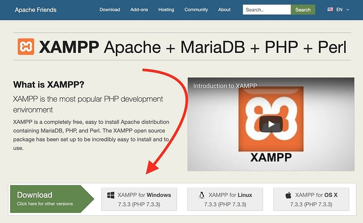 xampp website