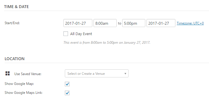 Adding an events calendar to WordPress.