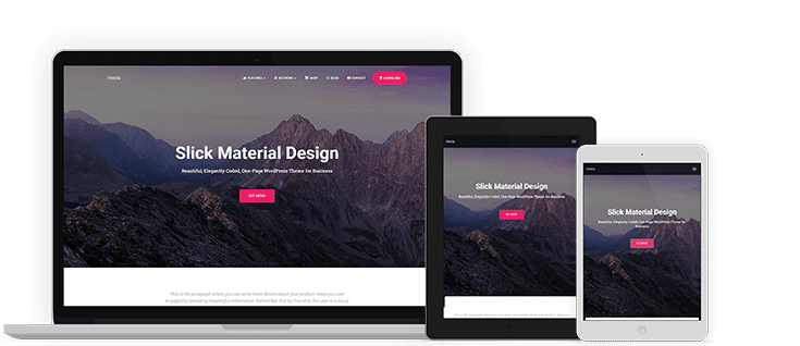 Hestia - free material design theme