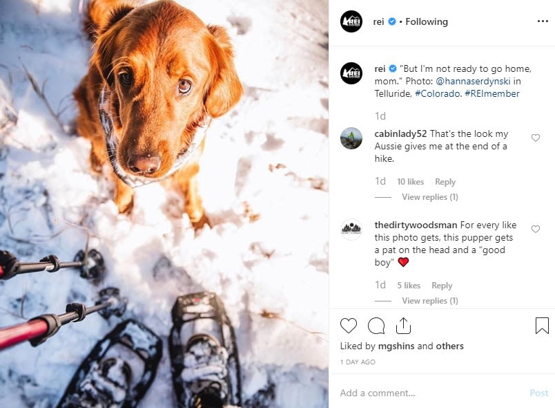 rei instagram - social media style guide