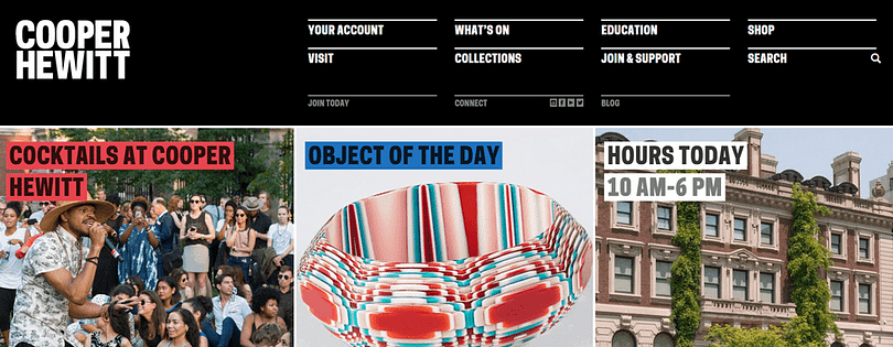 Cooper Hewitt homepage