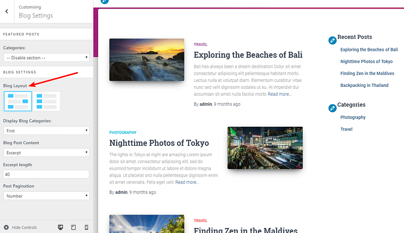 Hestia 2.0 blog layouts