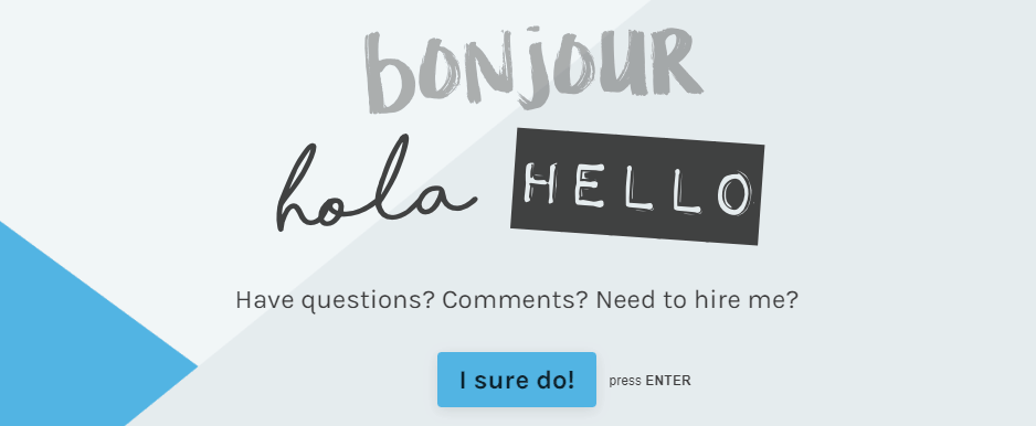 An example of a Typeform contact form.