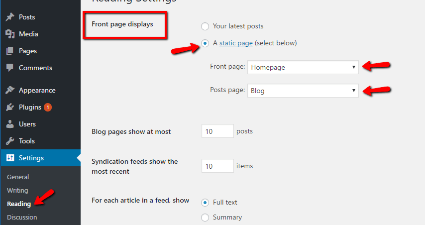 Wordpress Static Homepage How To Set It Up